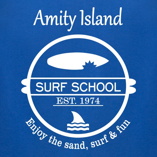 Amity Island Surf School Est. 1974 t shirt